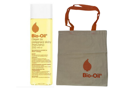 BIO OIL olejek NATURALNY do pielęgnacji skóry 200 ml + lniana torba 