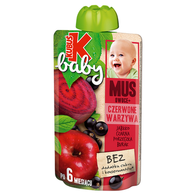 Kubuś Baby Mus po 6 miesiącu jabłko czarna porzeczka burak 100 g