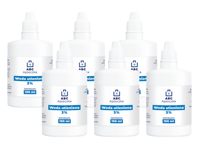 Rodzina Zdrowia woda utleniona do oczyszczania skóry 3% ZESTAW 6 x 100 ml