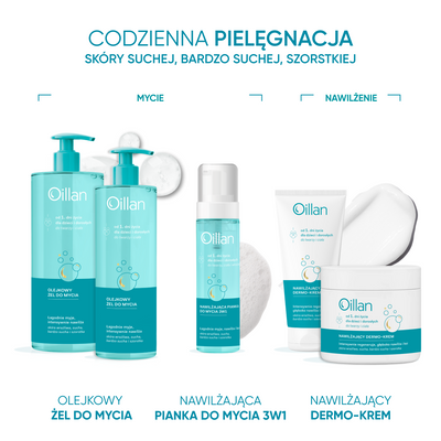 Oillan Olejkowy żel do mycia INTENSYWNIE NAWILŻA 400 ml