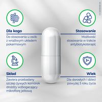 Dicoflor Ibsium dla dzieci dorosłych probiotyk jelito drażliwe 20 kapsułek 2 + 1 GRATIS + podkładka 5 w 1 GRATIS!