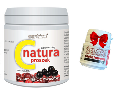 SANBIOS C Natura proszek antyoksydant 180 g + IMMUNE PRÓBKA GRATIS
