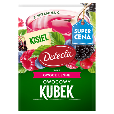 Delecta Owocowy kubek Kisiel smak owoce leśne 30 g