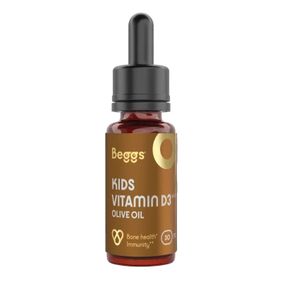 Beggs Kids Vitamin D3 400 IU BIO oliwka z oliwek odporność krople 30 ml