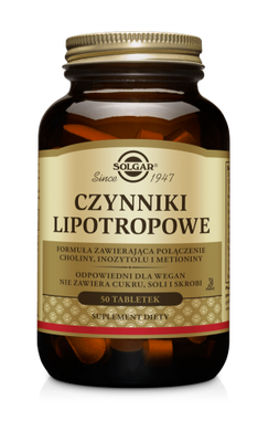 Solgar Czynniki Lipotropowe 50 tabletek