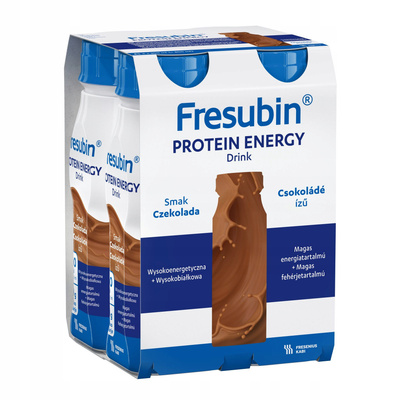 Fresubin® Protein Energy Drink,  smak czekoladowy 8 x 200 ml. Żywność specjalnego przeznaczenia medycznego. Bogata w białko