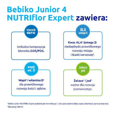 BEBIKO Junior 4 z NutriFlorEXPERT ZESTAW 4x800g 
