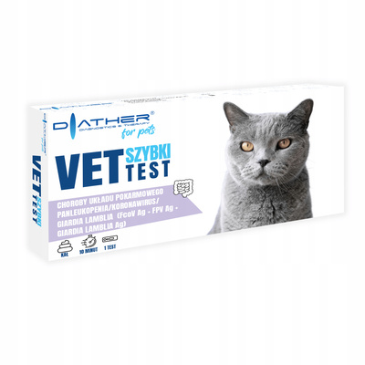 VET TEST Choroby układu pokarmowego kota koronawirus/panleukopenia/giardia lamblia 1 sztuka