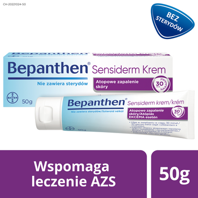 Bepanthen Sensiderm Krem ŁAGODZI AZS, EGZEMA 50 g 