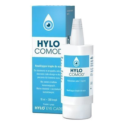 Hylo Comod nawilżające krople do oczu, bez konserwantów 10 ml