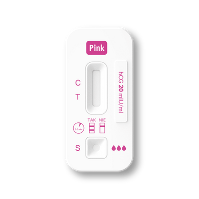 Pink Test ciążowy płytkowy 10 opakowań  PLANOWANIE CIĄŻY + suplement Pink Mama