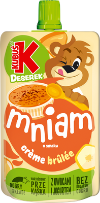 Kubuś Mus MNIAM deser o smaku creme brulee  BEZ CUKRU 100 g