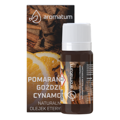 Aromatum naturalny olejek eteryczny aromaterapia 12ml o zapachu pomarańczy goździku i cynamonu zapach zimy