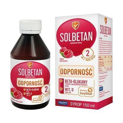 Solbetan syrop malinowy odporność przeziębienie syrop od 2 r.ż. 150 ml