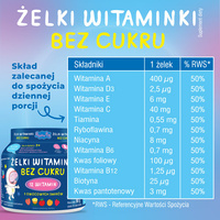Żelki Witaminki "Świnka Peppa" BEZ CUKRU dla dzieci 30 żelek	