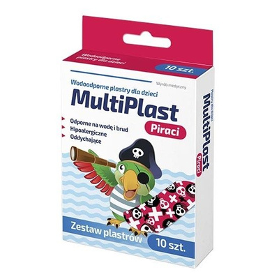Rodzina Zdrowia MultiPlast plastry dla dzieci PIRACI 10 sztuk