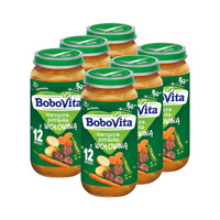 Obiadek dla dziecka BoboVita Junior Warzywna potrawka z wołowiną 1-3 lata ZESTAW 6x250g