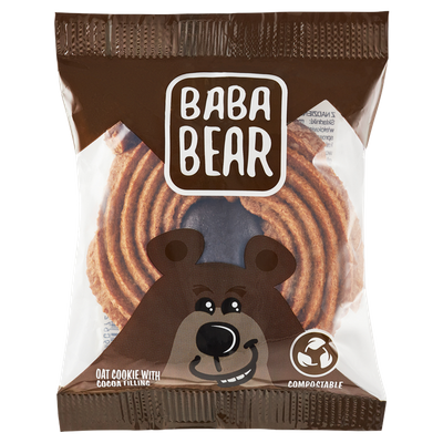 Baba Bear Ciastko owsiane z nadzieniem o smaku kakaowym 50 g