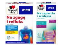 Doppelherz Med Na zgagę i refluks + Doppelherz na zaparcia i wzdęcia
