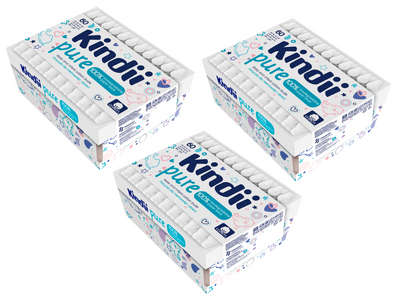 Kindii Pure Patyczki dla niemowląt i dzieci ZESTAW 3 x 60 sztuk