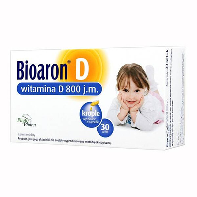 Bioaron Witamina D 800 j.m. krople wyciskane z kapsułki 30 szt.