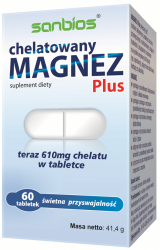 SANBIOS Magnez Chelat Plus 60 tabletek