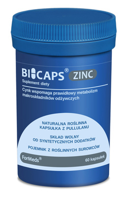 Formeds Bicaps zinc cytrynian cynku przyswajalny miedź 60 kapsułek