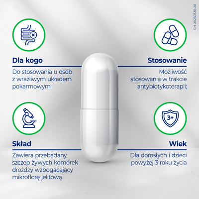 Dicoflor Ibsium dla dzieci dorosłych probiotyk jelito drażliwe 20 kapsułek 2 + 1 GRATIS + podkładka 5 w 1 GRATIS!