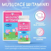 Musujące Witaminki "Świnka Peppa" ZESTAW WITAMIN DLA DZIECI 60 tabletek