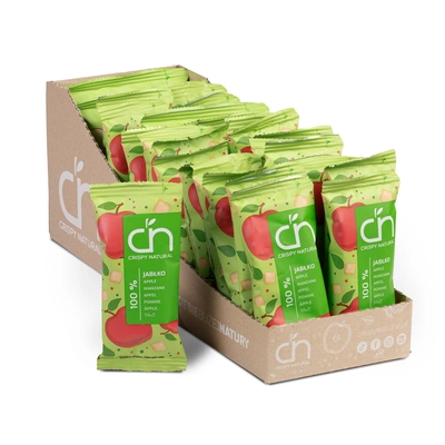 Crispy Natural Jabłko suszone chipsy ZESTAW 32 x 12 g