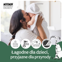 Moomin Baby 4 Maxi 7–14 kg (42 szt), eko pieluszki + CHUSTECZKI BEGGS GRATIS!