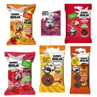Bunny Ninja zestaw zdrowych słodyczy dla dzieci i dorosłych smak, który warto poznać ŚWIĄTECZNE PACZKI