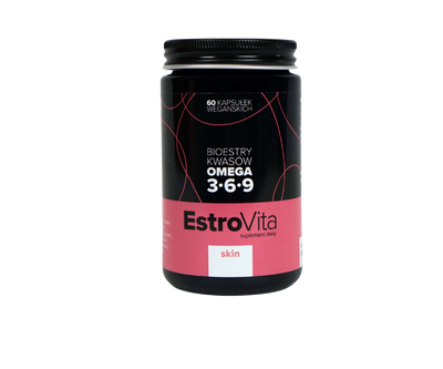 EstroVita Skin Sakura kwasy omega 3-6-9 skóra, cera 60 kapsułek