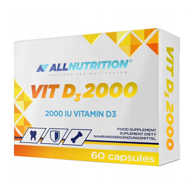 Allnutrition witamina D3 4000 + K2 odporność 2 x 60 kapsułek + witamina D3 2000 60 kapsułek GRATIS