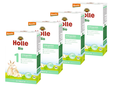 Holle BIO mleko kozie początkowe dla niemowląt ZESTAW 4x400g