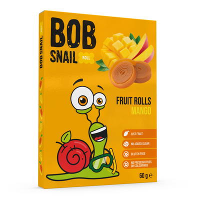 Bob Snail Rollsy owocowe Mango bez cukru 60 g