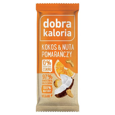 Dobra Kaloria baton owocowy kokos, pomarańcza 35g