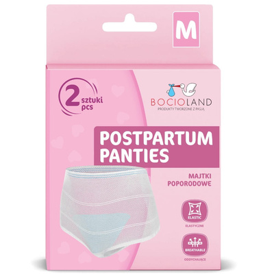 Bocioland majtki bezuciskowe poporodowe siateczkowe rozmiar M 5 sztuk