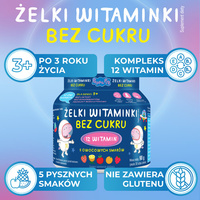 Żelki Witaminki "Świnka Peppa" BEZ CUKRU dla dzieci 30 żelek	
