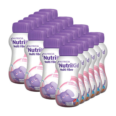 NutriKid Multi Fibre o smaku truskawkowym ZESTAW 24 x 200 ml