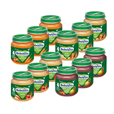 BoboVita Zestaw Mix-2 Deserków po 4 mc 12x125g