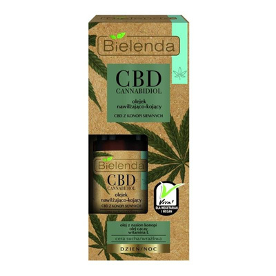 Bielenda cbd olejek nawilżająco-kojący z konopi siewnych cera sucha/wrażliwa na dzień noc 15ml