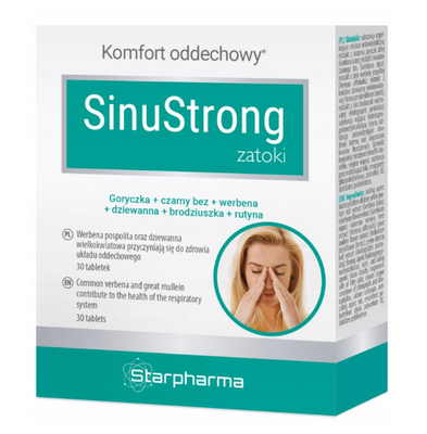 Starpharma Sinu Strong ZATOKI komfort oddychania 30 tabletek