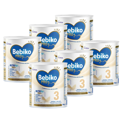 Bebiko Pro+ 3 Odżywcza formuła na bazie mleka dla dzieci powyżej 1. roku życia ZESTAW 6x700 g