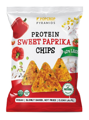 Popcrop chrupki piramidki proteinowe o smaku słodkiej papryki bezglutenowe 60 g