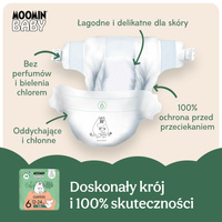 Moomin Baby 6 Maxi 12–24 kg (34 szt), eko pieluszki