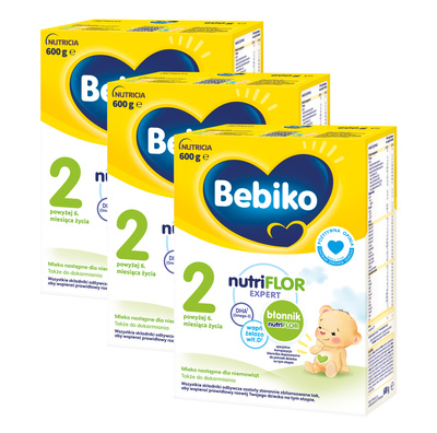 Bebiko 2 Mleko następne dla niemowląt powyżej 6. miesiąca życia 3x600g