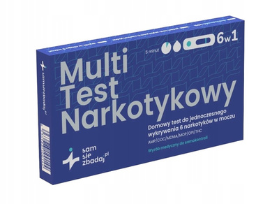 Farmabol multi test 6 w 1 narkotykowy z moczu 1 test