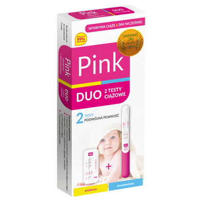 Pink test owulacyjny 5 sztuk + test ciążowy strumieniowy i płytkowy 3 opakowania