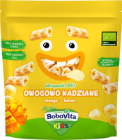 BoboVita Kids Chrupeczki bio owocowo nadziane RÓŻNE SMAKI po 3 roku życia ZESTAW 5 x 30 g